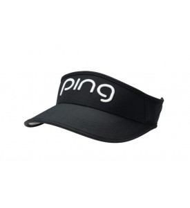 PING Ladies Aero Adjustable One Size Golf Visor Black / White